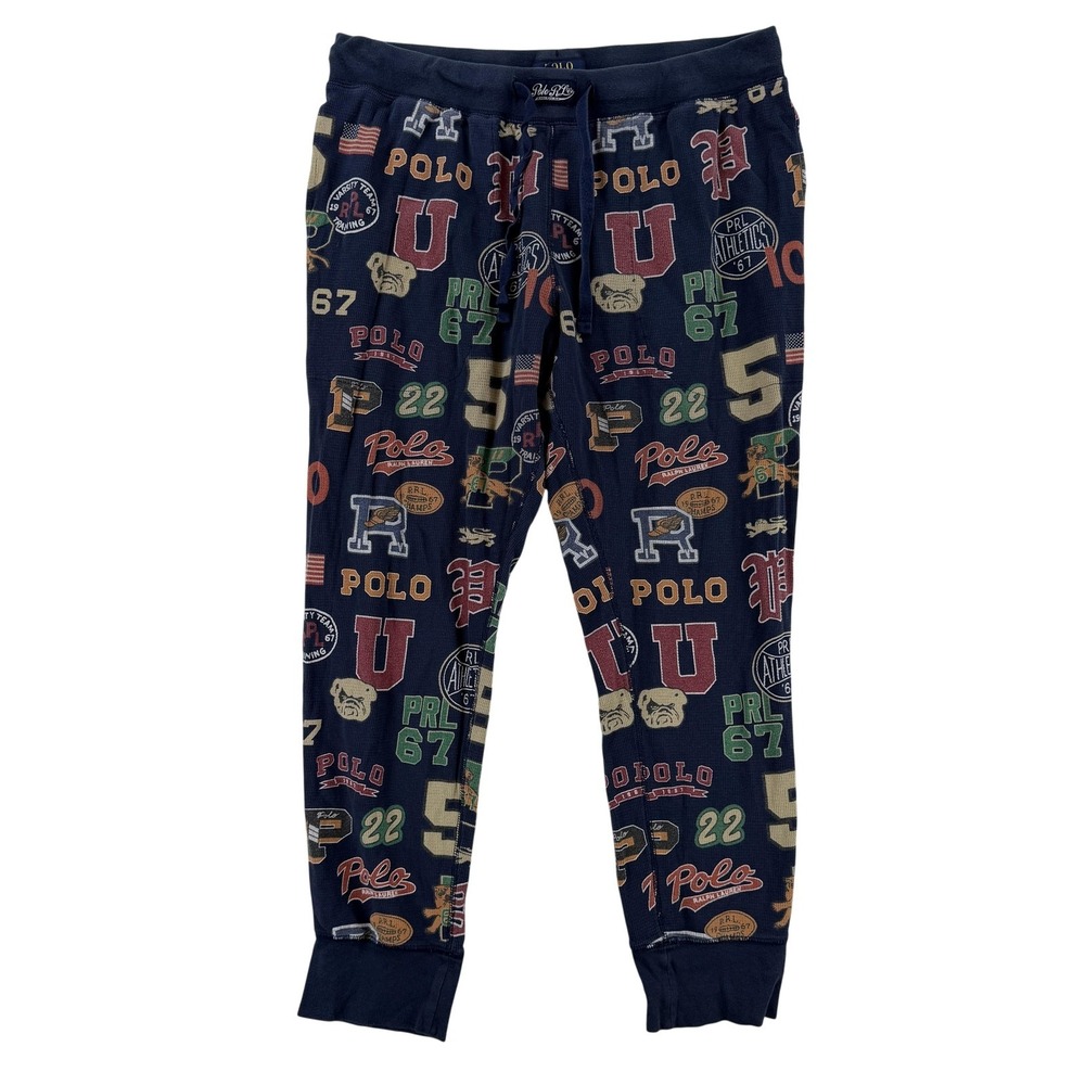 Polo Ralph Lauren Sleep Pants Mens XL Multicolor Collegiate College Lounge AOP